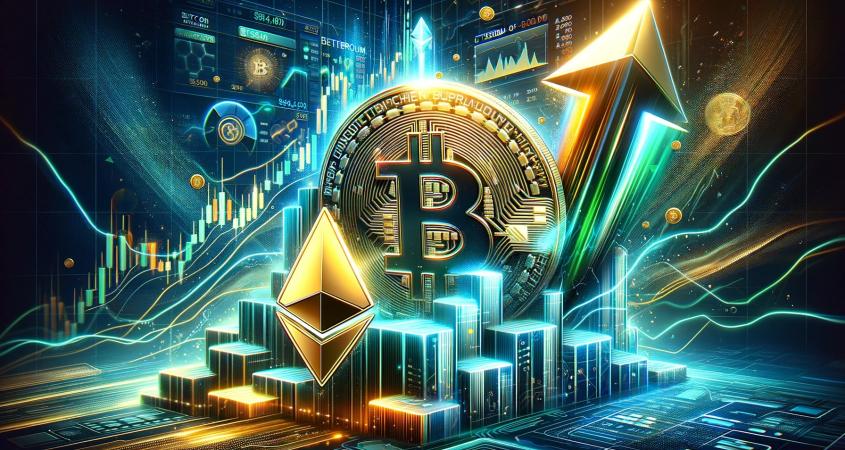 ارتفاع البيتكوين فوق 55,000 دولار والإيثيريوم يقفز